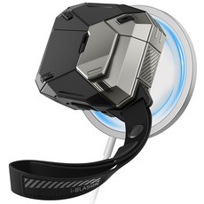 i BLASON Matrix MagSafe 軍規防摔殼 AirPods 4 適用, 單一商品, 黑色, 1個
