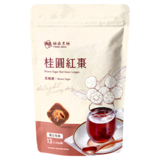 糖鼎 桂圓紅棗黑糖磚, 30g, 13顆, 1袋