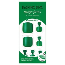 데싱디바 매직프레스 페디 세트, 그린 데이, 1개