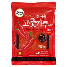 복이네먹거리 국산 아주 매운고춧가루 청양 100% 떡볶이소스용, 250g, 1개