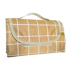 Reddot 紅點生活 時尚格紋便攜沙灘露營野餐墊, 咖啡格紋