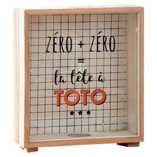 Beneble 木質室內裝飾多用途存錢筒 Toto, 1個, 混合色