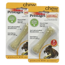 Petstages 狗狗潔牙骨玩具 67339, 淺黃色, 2個