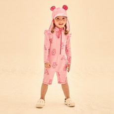 Care Bears 兒童用 Care Bears 泳衣 防曬泳衣 + 遮陽帽 套組