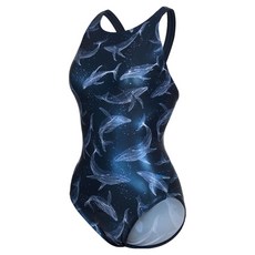 renoma 女款箔鯨魚X型背連身泳衣 RN-LF2F524