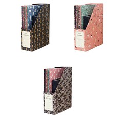 ARDIUM 圖案文件盒3件組, 胡桃鉗老鼠, 粉紅野餐, 海軍藍櫻花, 1套