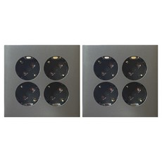 Legrand 羅格朗 阿菲拉 鎂光 Simple 45度插針型 4孔嵌入式插座, 2個