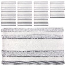 OK-PO-LO 好馬牌 熊貓吸水毛巾-台灣製吸水速乾柔軟親膚, 竹炭色, 12條