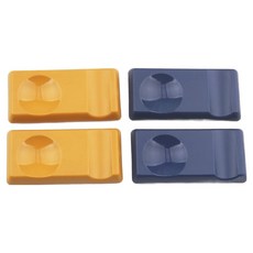 보겐 스퀘어 수저받침 2종 x 2p 세트, 사파이어, 머스타드, 1세트