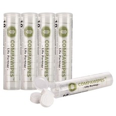 COMPAWIPES 迷你壓縮紙巾, 50顆, 方便攜帶, 獨立包裝, 天然纖維, 1袋