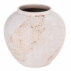 Meric Garden 法式侘寂瓏華織憶陶瓷裝飾花瓶, 米色