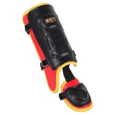 ZETT 棒球護腿 右打者用 BAGK-75, 1個, 黑色 黃色