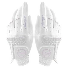 ANYGOLF 女款合成皮 NEW QG 最佳高爾夫手套 雙手穿戴, 白色, 1個