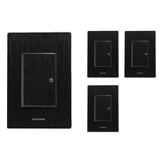 nano 電氣 Art2 SIMPLE 1開關 全黑色, 4個