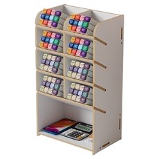 굿굿샵 대용량 연필꽂이 데스크 정리함 14.5 x 25.5 cm, 화이트, 1개