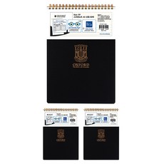 OXFORD Noir PP 上翻式線圈筆記本 A5 80頁, 3個, Black