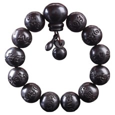 Homesell 男士般若雷擊棗木幸運祈願手鍊 念珠 圓珠 15mm, 1個, 混色