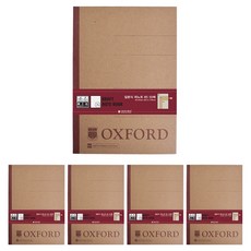 OXFORD Kraft 可攤平筆記本 B5 50張, 5個, 單一顏色