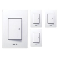 nano 電氣 Art2 SIMPLE 1開關 白色, 4個
