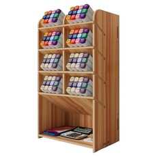 GoodGoodShop 大容量筆筒 桌面整理盒 14.5 x 25.5 cm, 1個, 木質