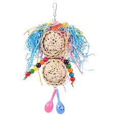 Qilci 鸚鵡稻草人太陽能球玩具, 1個, 混色