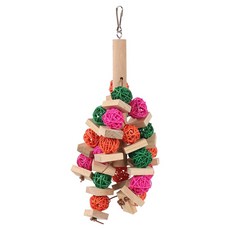 Qilci 鸚鵡彩虹鈴鐺玩具, 1個, 混合色