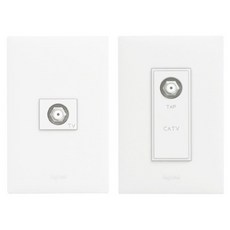 Legrand 羅格朗 Apela White Simple 嵌入式模組 CATV單元 2路 8dB + 3路 11dB 套裝, 1套