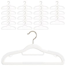 選物優品 收納整理師 旋轉防滑衣架 20個, 象牙白, 防滑耐用, 節省空間, 1組