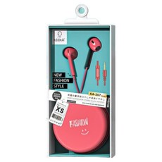 KEEKA 파이니스트랩 방긋 파우치 이어폰 3.5mm, 레드