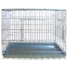 LUCKY HOME 2.5尺折合式白鐵線狗籠, 1個, 單色