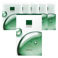 WellDerma 茶樹舒緩草本積雪草鎮靜保濕日常面膜, 1個, 5入