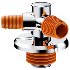 蕉蕉購物 洗衣機自動開合三通地漏接頭 銀色, 1組, B16181