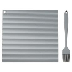 Siligarden 韓國製矽膠海苔捲簾+油刷組, 1個, 灰色