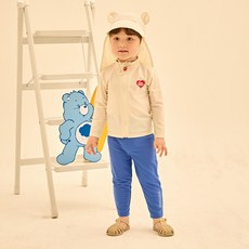 Care Bears 兒童 Grumpy Bear 拉鍊寬鬆版防磨衣遮陽帽套組