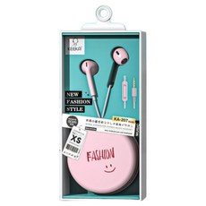 KEEKA 파이니스트랩 방긋 파우치 이어폰 3.5mm 핑크