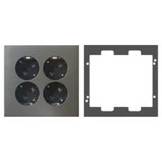 Legrand 羅格朗 Apela 鎂質4孔嵌入式插座 + 含輔助支架套組, 1套