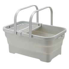 iSETO 伊勢藤 日本製 折疊洗衣籃 洗鞋盆 洗車桶 15L, 灰色