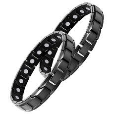 포텐키트 手環 黑色 22 x 1.2 cm, 2個