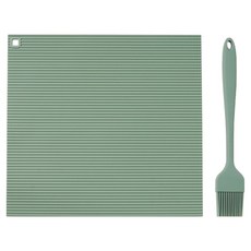 Siligarden 韓國製矽膠海苔捲簾+油刷組, 1個, 深綠色