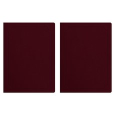 세우세 프리미엄 지레자 상장케이스 라운드형 무지 A4, 자주색, 2개