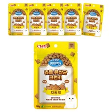 챠오츄르 고양이 츄르 유산균 크런키, 치킨, 60g, 6개 치킨, 60g, 6개