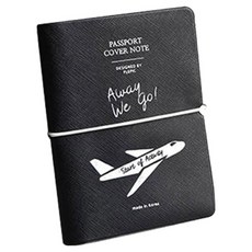 PLEPIC 護照套旅行筆記本, 1個, 黑色