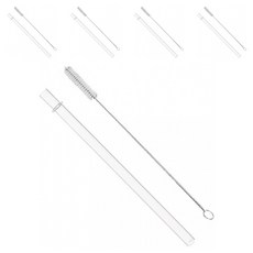 耐熱耐冷Tritan珍珠吸管 268mm 5入 + 清潔刷 5入組, 1套