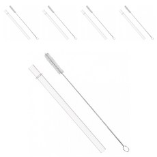 耐熱耐冷Tritan波霸吸管 23cm 5入 + 清洗刷 5入 組, 1套