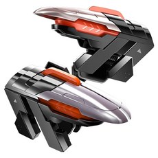 SPACE SHIELD 智慧型手機適用Burning Shot基本款行動FPS遊戲射擊遊戲6指觸發器左右組, 1套, 單品, 混色