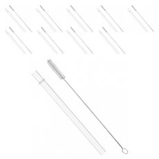 耐熱耐冷 Tritan 珍珠奶茶吸管 23cm 10入 + 清潔刷 10入組, 1套