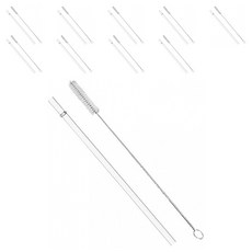 耐熱耐冷Tritan吸管 23cm 10入 + 清洗刷 10入 組, 1套