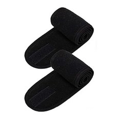 AHOYE 魔鬼氈可調式洗臉髮帶, 黑色, 2個