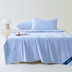 Crocodile 鱷魚 冰淇淋系列 冰絲涼感雙色冰冰被, 初夏藍