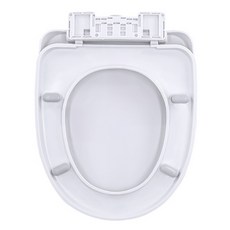 U型雙重緩降靜音馬桶蓋 通用一般款, 1個, 白色